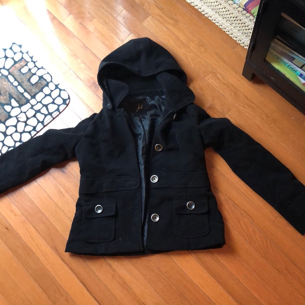 Black peacoat